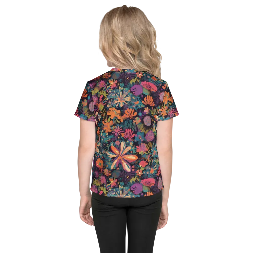 Electric Herbarium on Kids Crew Neck T-Shirt — Back