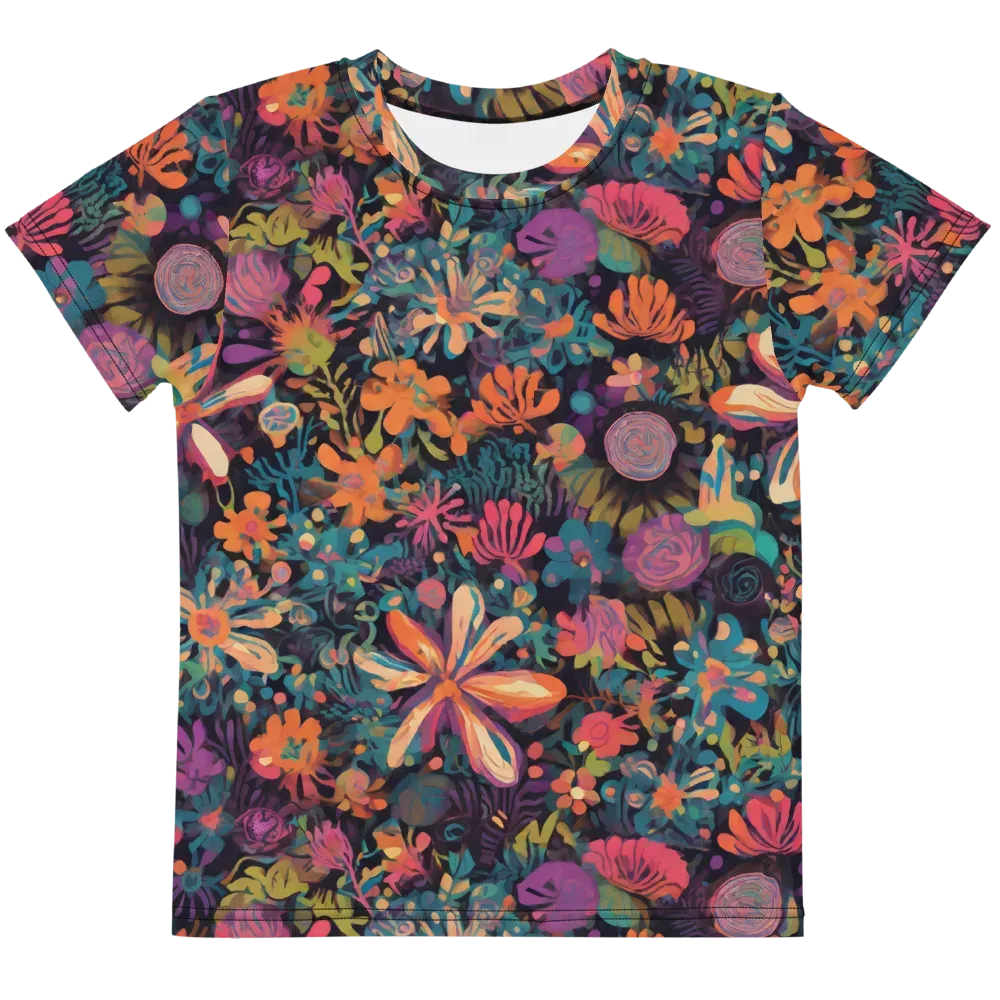 Electric Herbarium on Kids Crew Neck T-Shirt — Front