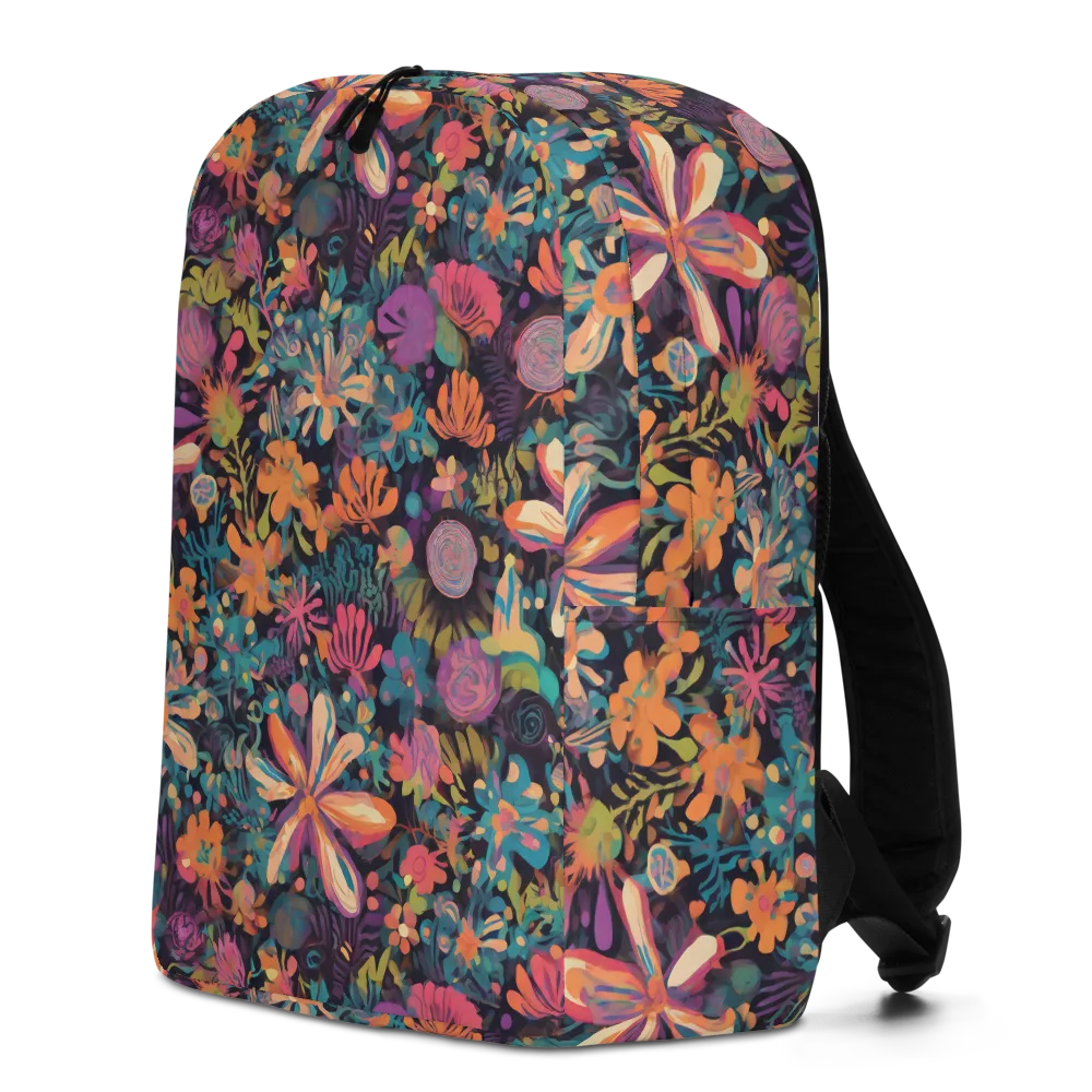 Electric Herbarium on Minimalist Backpack — Left