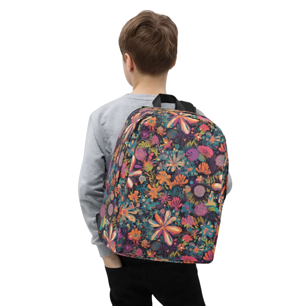 Electric Herbarium on Minimalist Backpack — Zoomed-in
