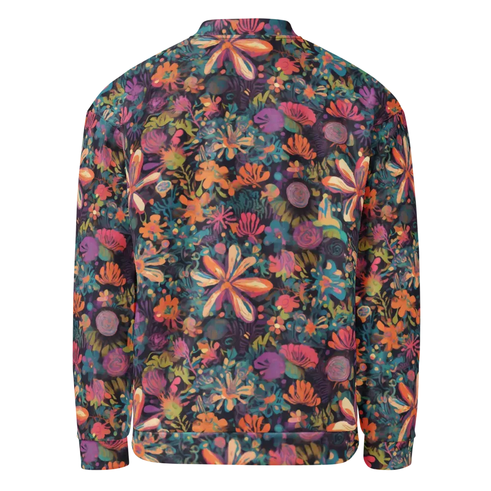 Electric Herbarium on Bomber Jacket — Back