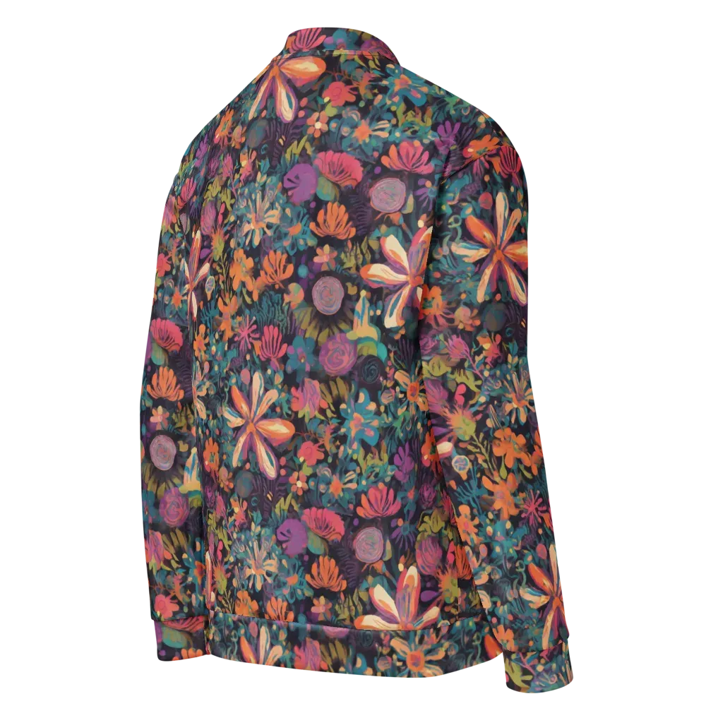 Electric Herbarium on Bomber Jacket — Right Back