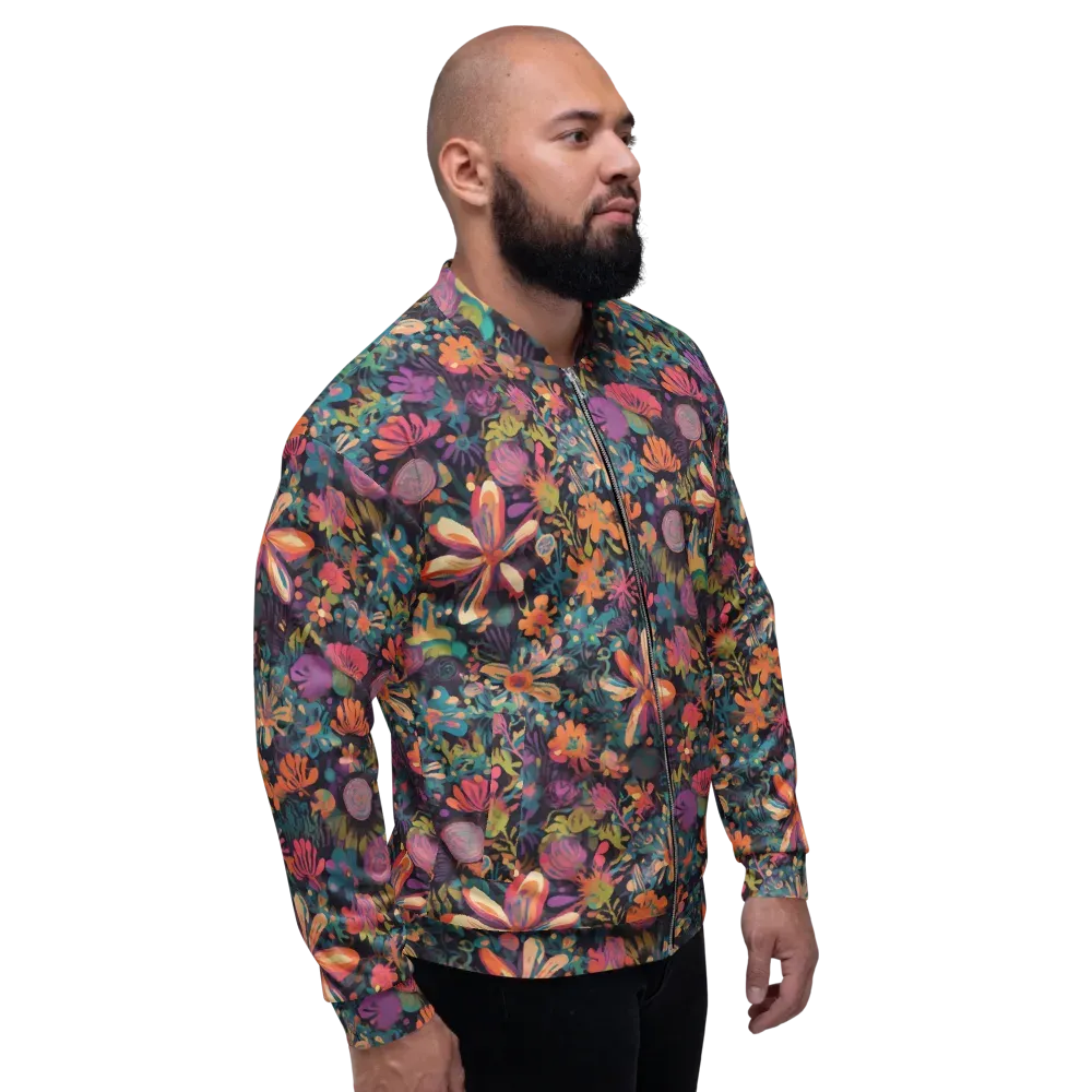 Electric Herbarium on Bomber Jacket — Right