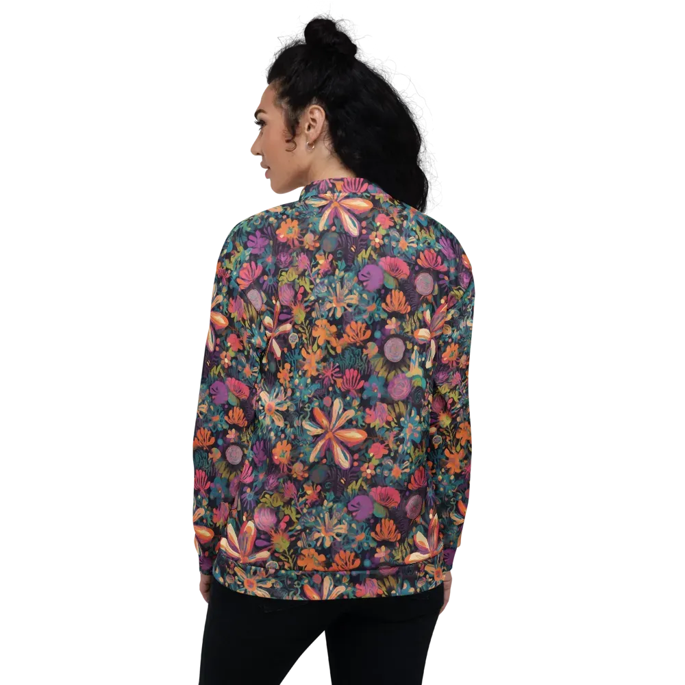 Electric Herbarium on Bomber Jacket — Back