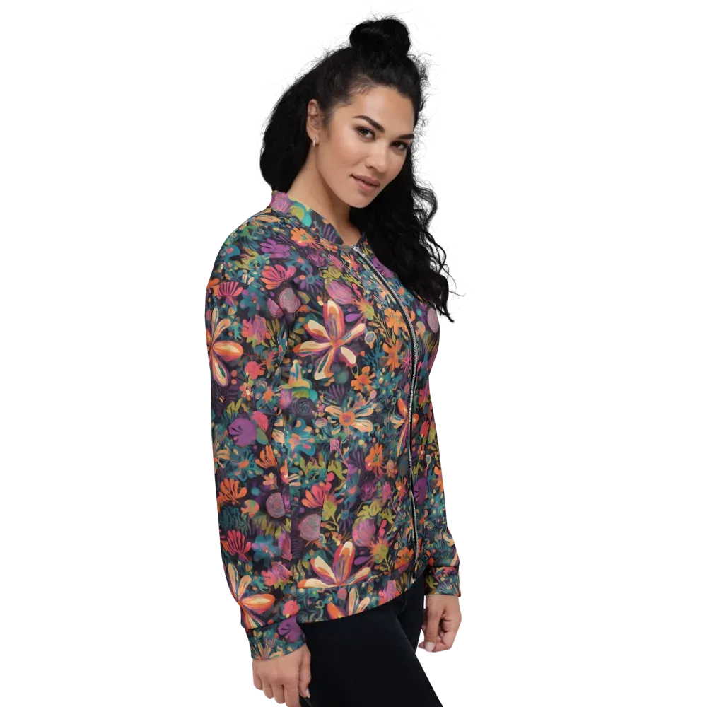 Electric Herbarium on Bomber Jacket — Right