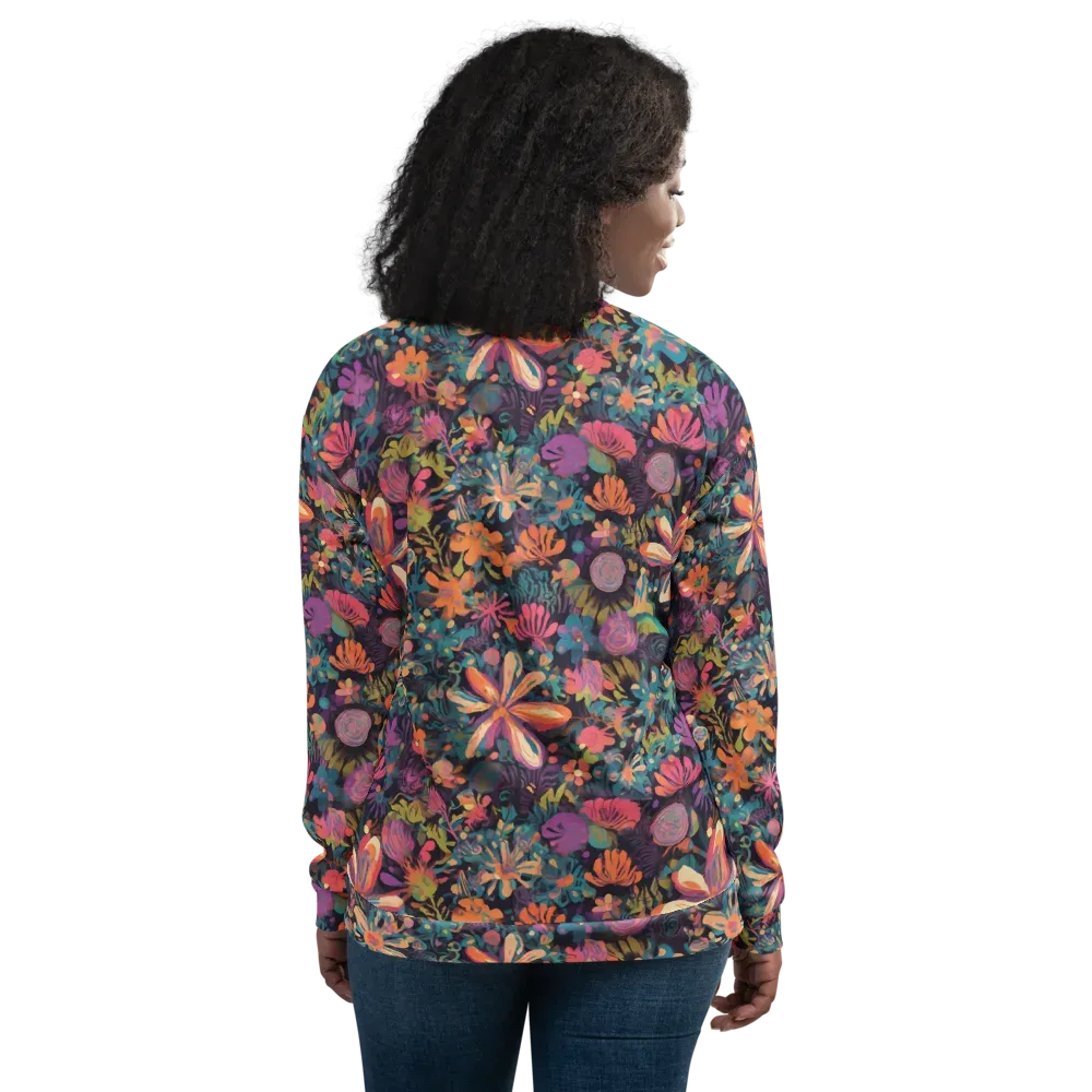 Electric Herbarium on Bomber Jacket — Back