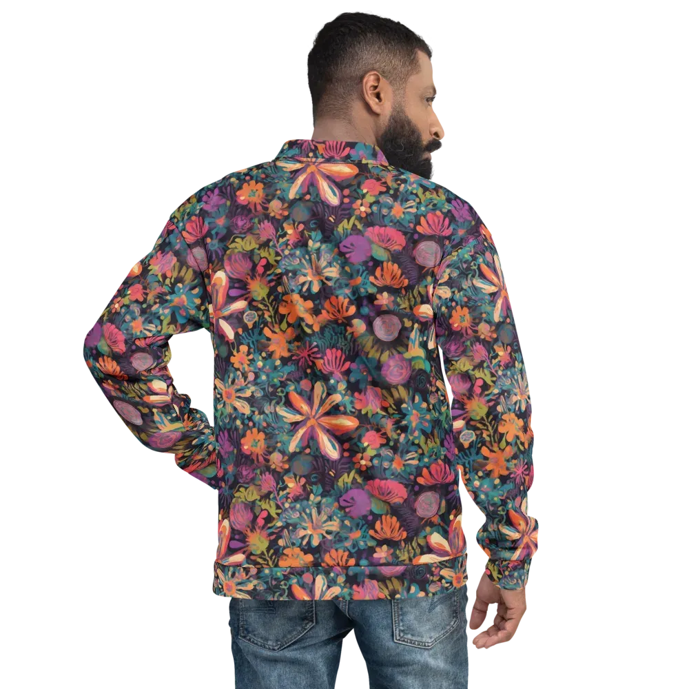 Electric Herbarium on Bomber Jacket — Back