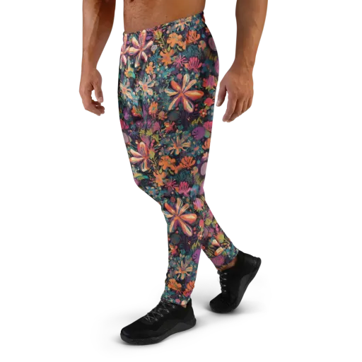 Electric Herbarium on a Men's Joggers
