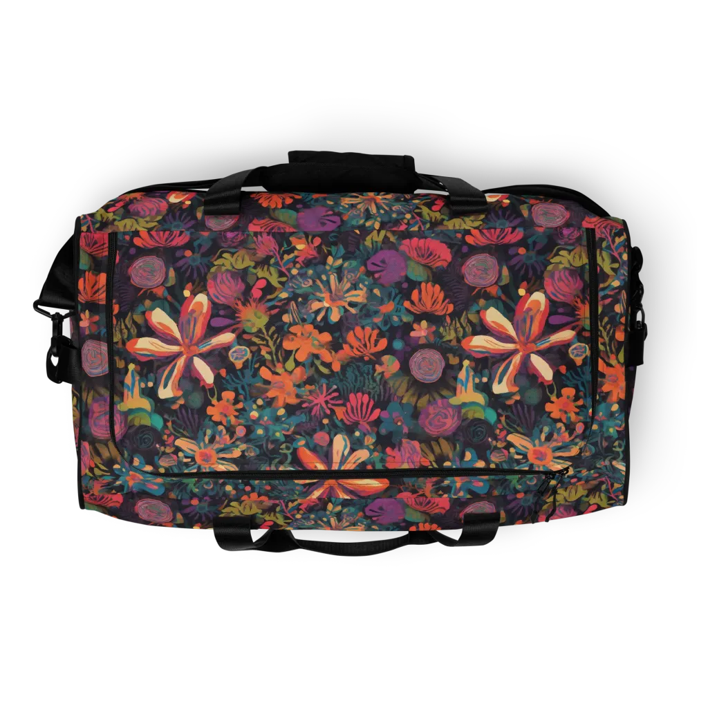 Electric Herbarium on Duffle Bag — Top