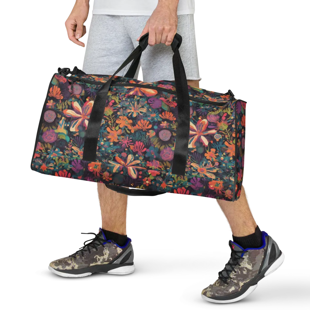 Electric Herbarium on Duffle Bag — Front