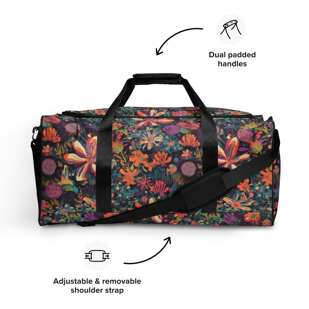 Electric Herbarium on Duffle Bag — Front