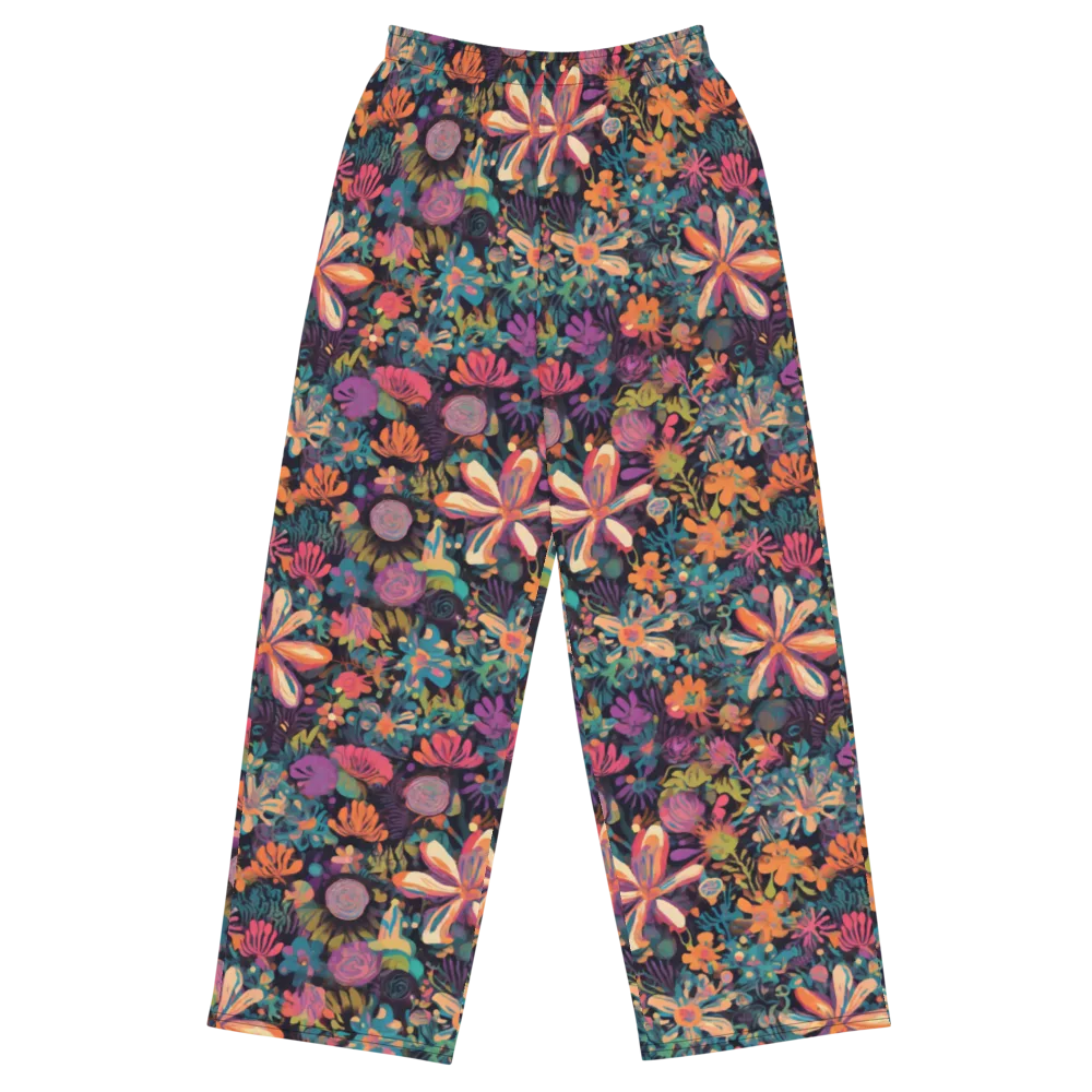 Electric Herbarium on Wide-Leg Pants — Front