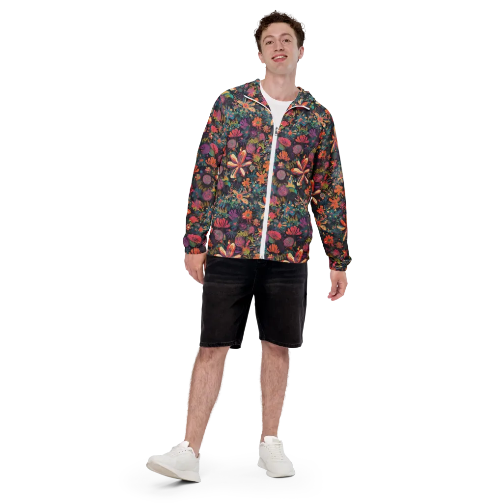 Electric Herbarium on Men's Windbreaker — Front