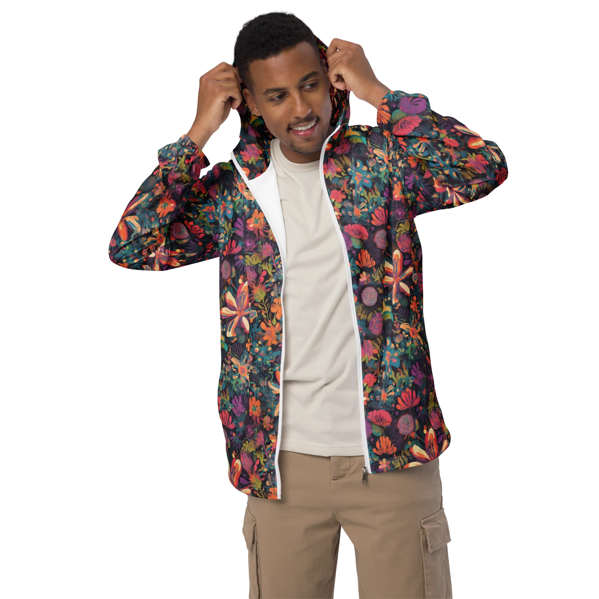 Electric Herbarium on Men's Windbreaker — Front