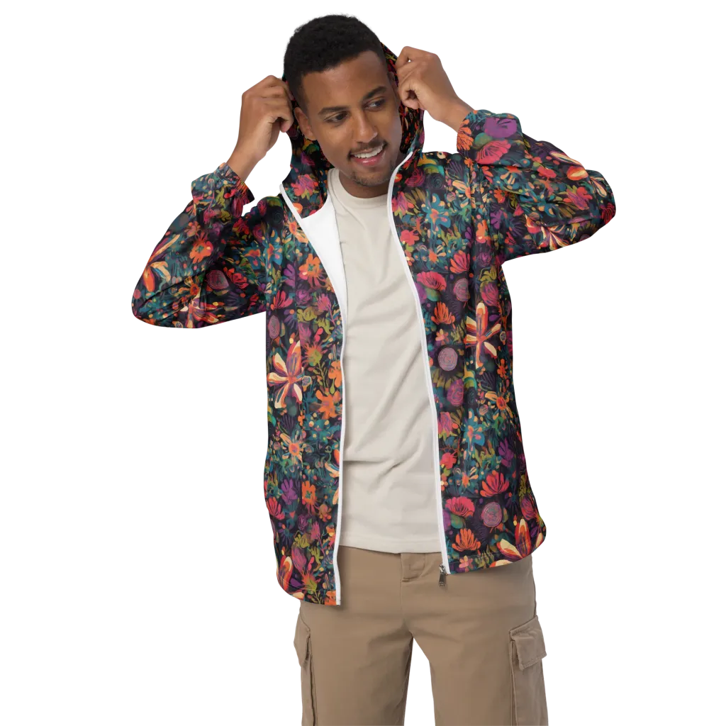 Electric Herbarium on Men's Windbreaker — Front