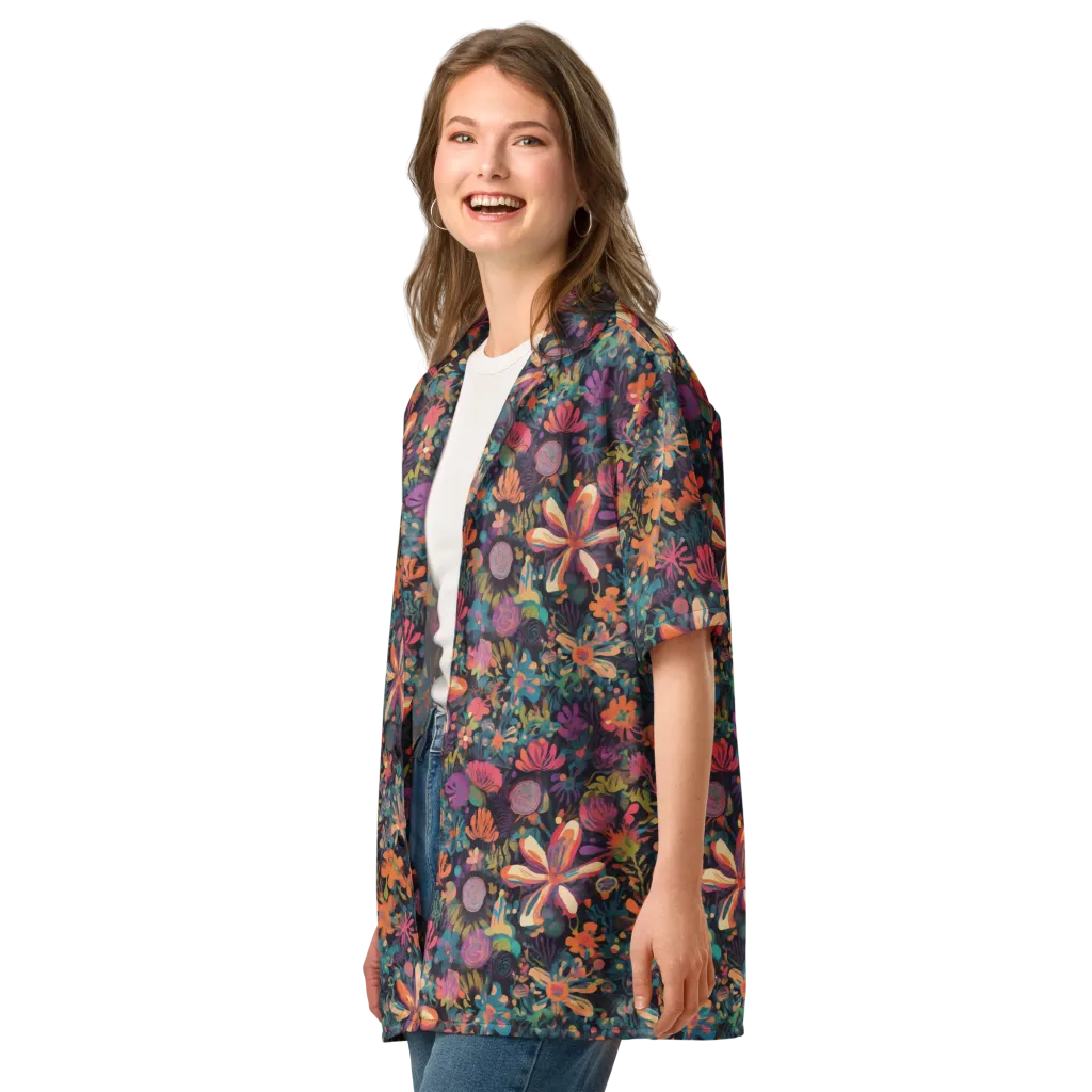 Electric Herbarium on Button Shirt — Left Front