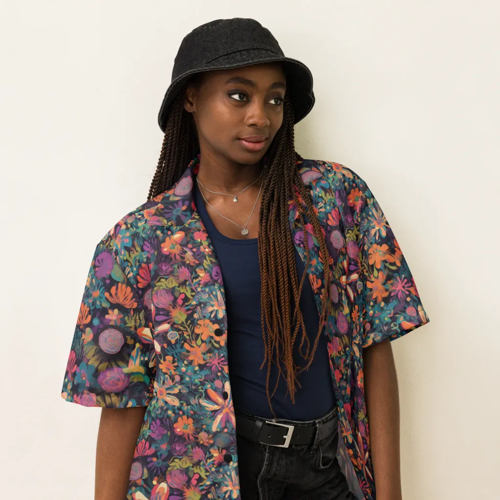 Electric Herbarium on Button Shirt — Right Front