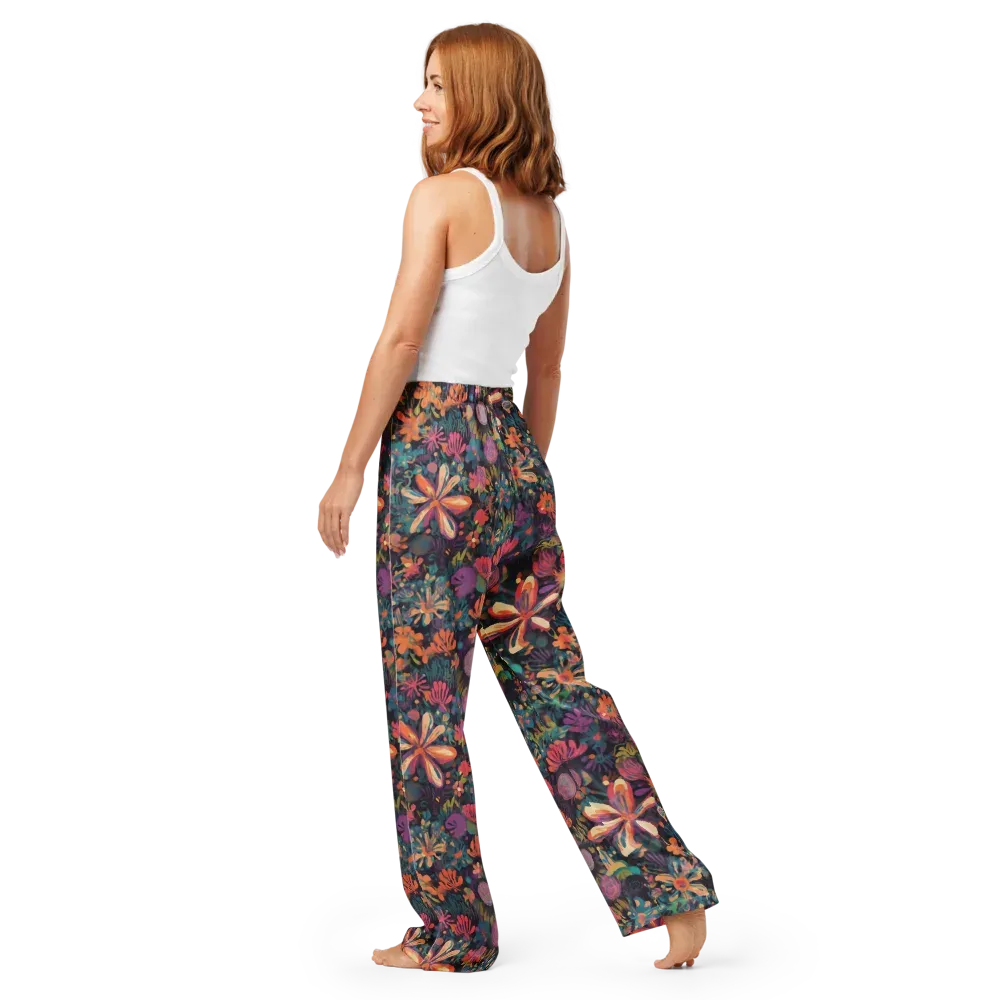 Electric Herbarium on Women's Pajama Pants — Back