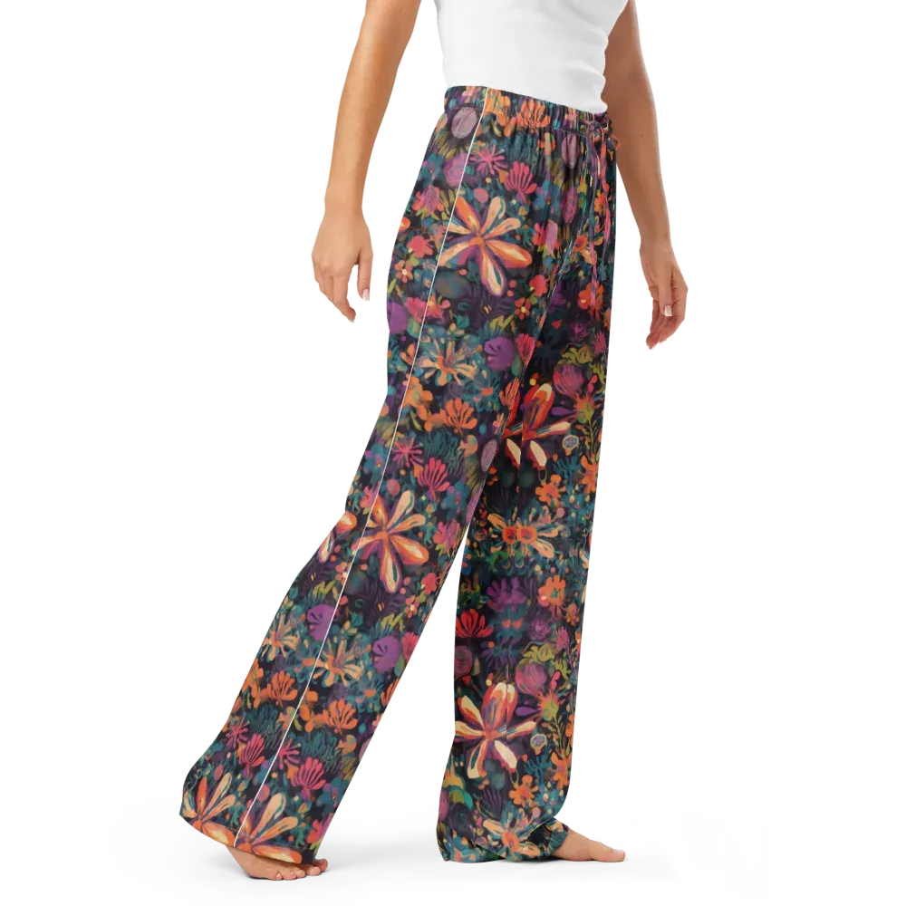 Electric Herbarium on Women's Pajama Pants — Right Front