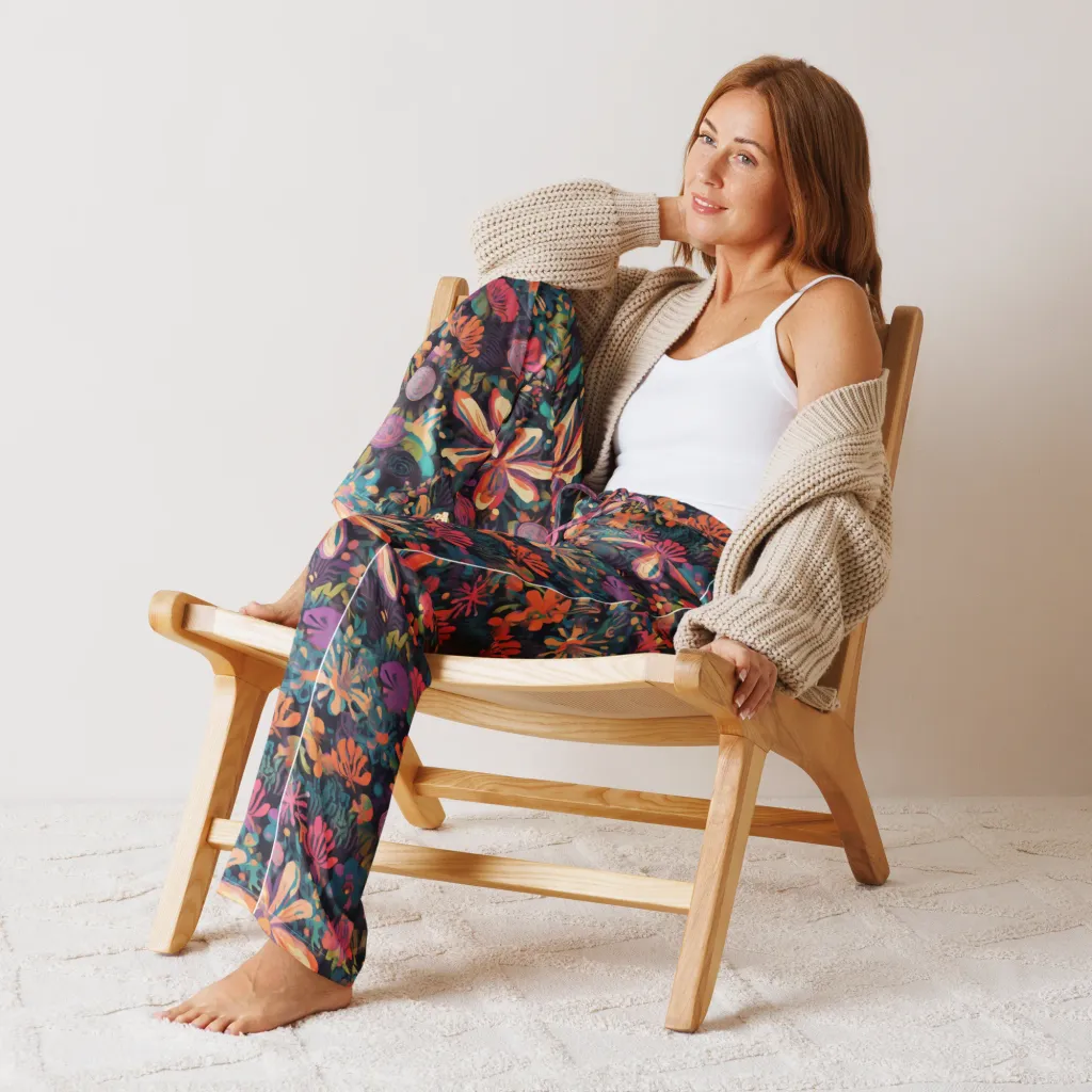 Electric Herbarium on Women's Pajama Pants — Front
