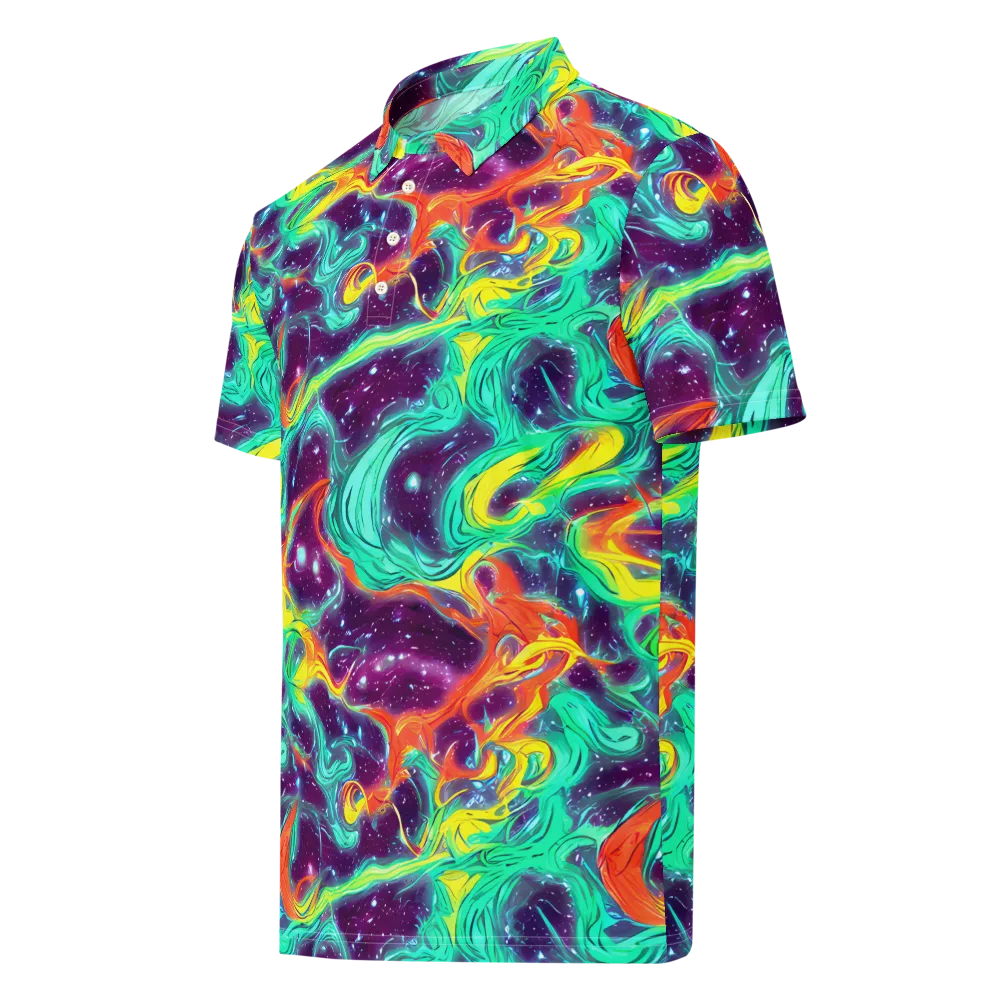 Astral Afterglow on Men's Slim Fit Polo Shirt — Left Front