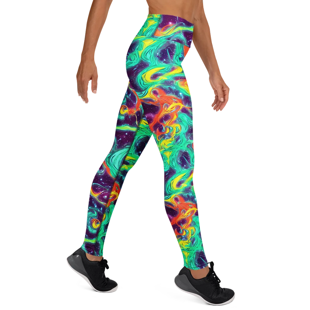 Astral Afterglow on Yoga Leggings — Right