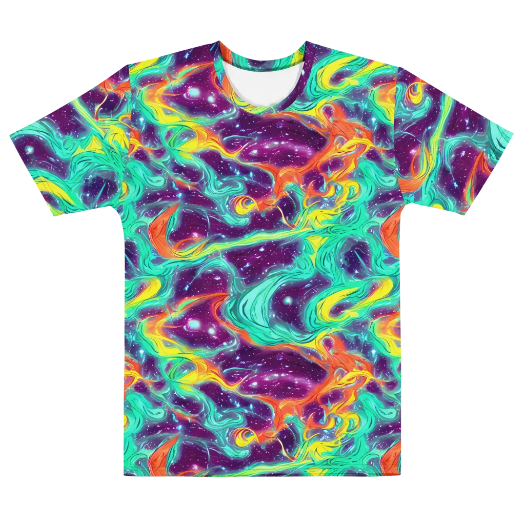 Astral Afterglow on Men's Cotton Crew Neck T-Shirt — Front