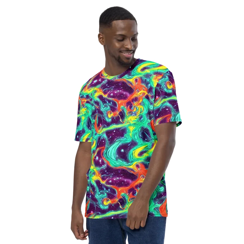 Astral Afterglow on Men's Crew Neck T-Shirt — Left
