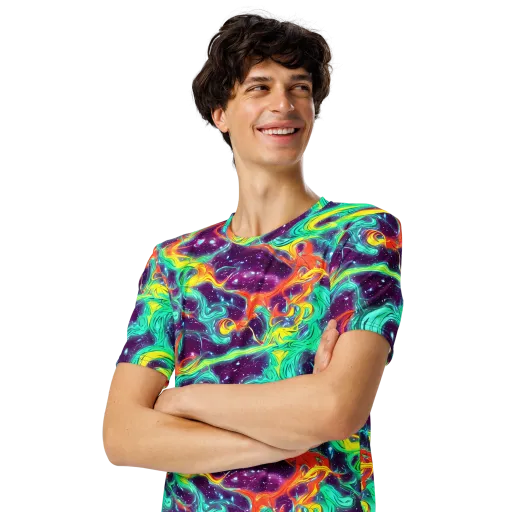 Astral Afterglow on a Men's Crew Neck T-Shirt