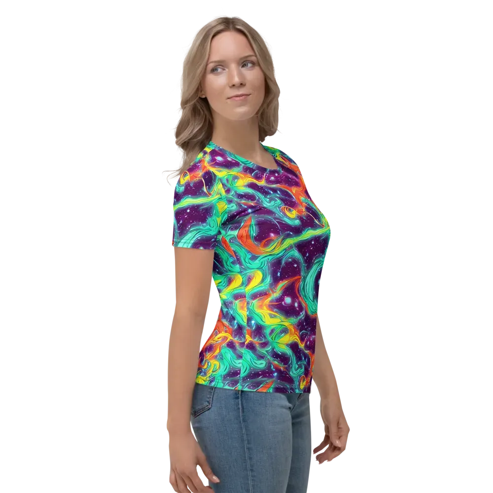 Astral Afterglow on Women's Crew Neck T-Shirt — Right