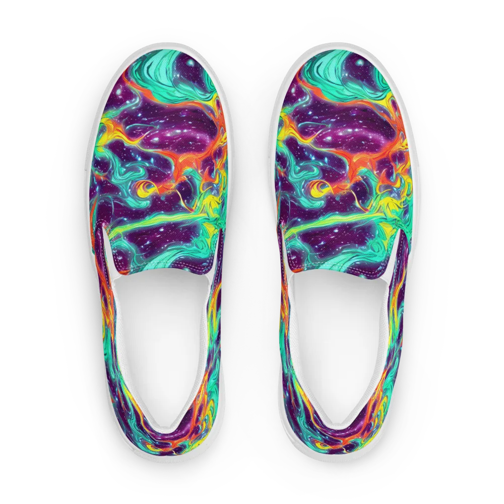 Astral Afterglow on Men's Slip-On Canvas Shoes — Front