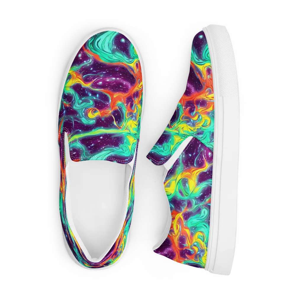 Astral Afterglow on Men's Slip-On Canvas Shoes — Front