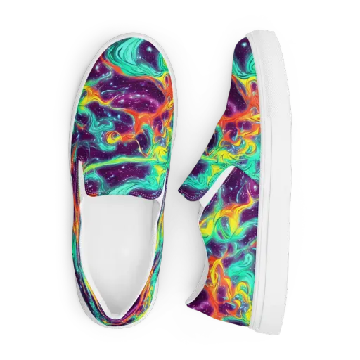 Astral Afterglow on a Men's Slip-On Canvas Shoes