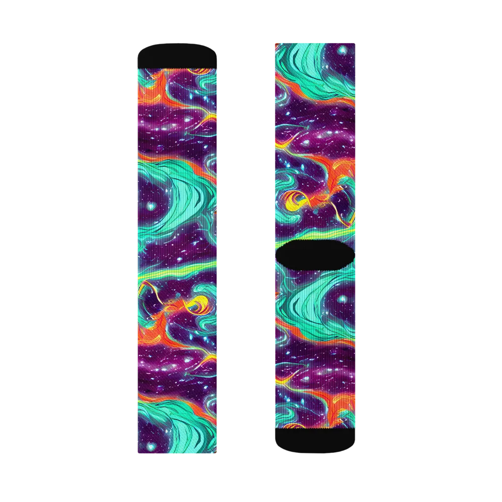 Astral Afterglow on Socks — Right Sock