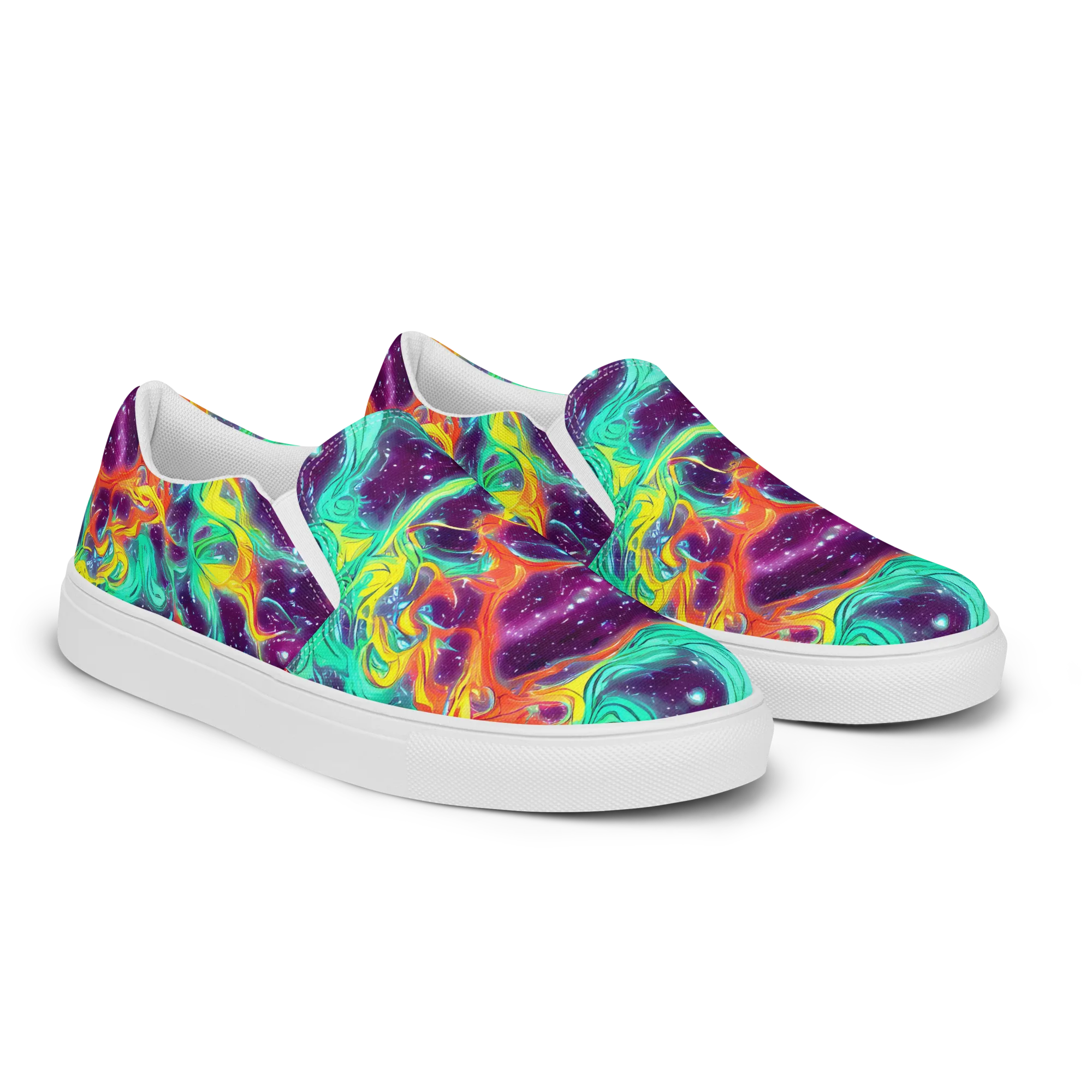 Astral Afterglow on Women's Slip-On Canvas Shoes — Right Front