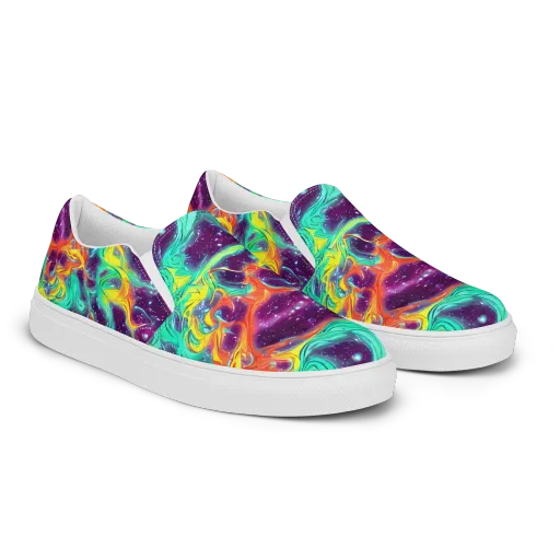 Astral Afterglow on a Women's Slip-On Canvas Shoes
