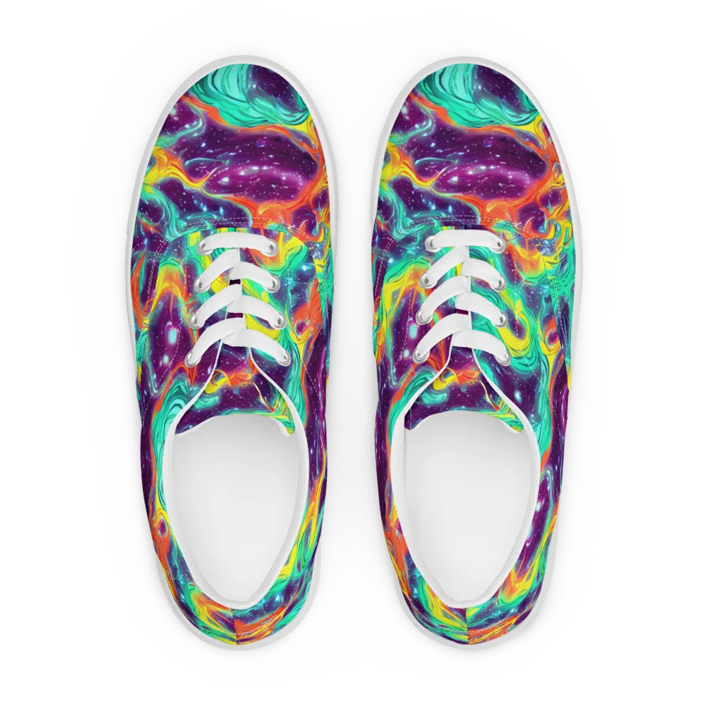 Astral Afterglow on Men's Lace-Up Canvas Shoes — Front