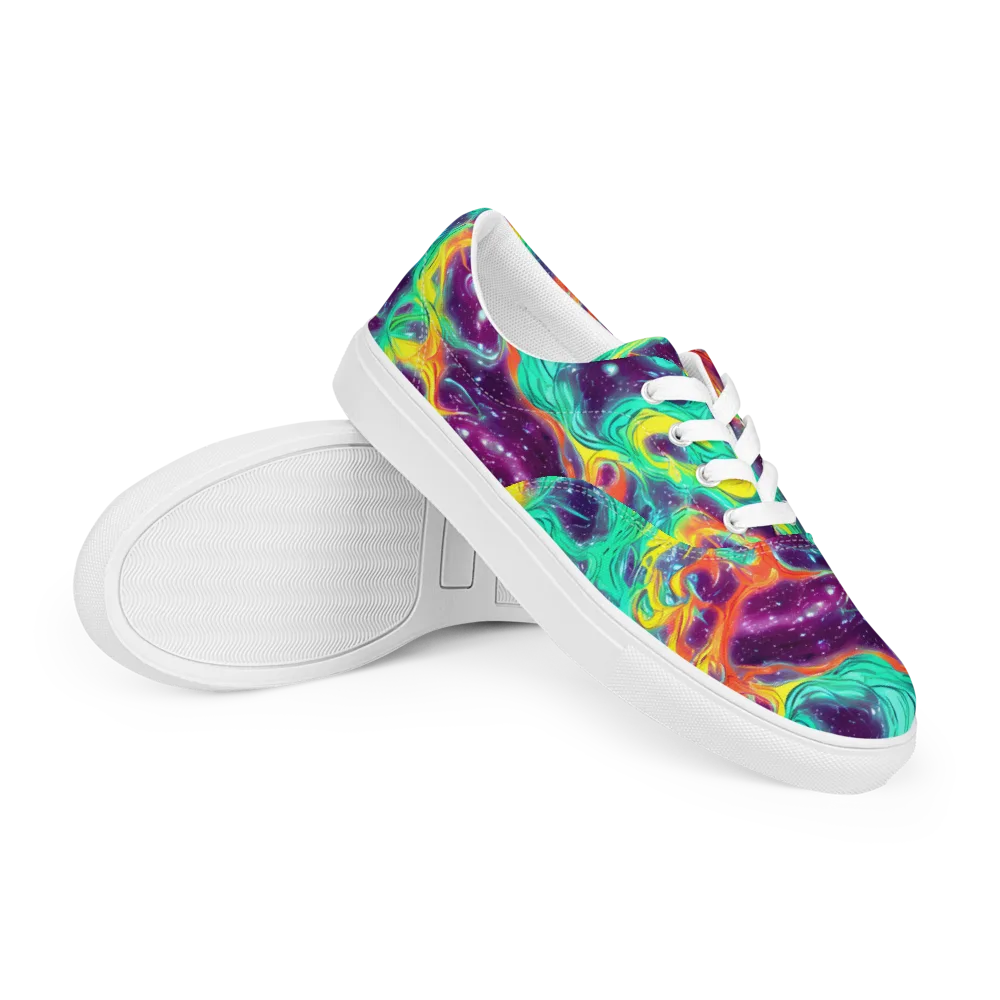 Astral Afterglow on Men's Lace-Up Canvas Shoes — Right Front