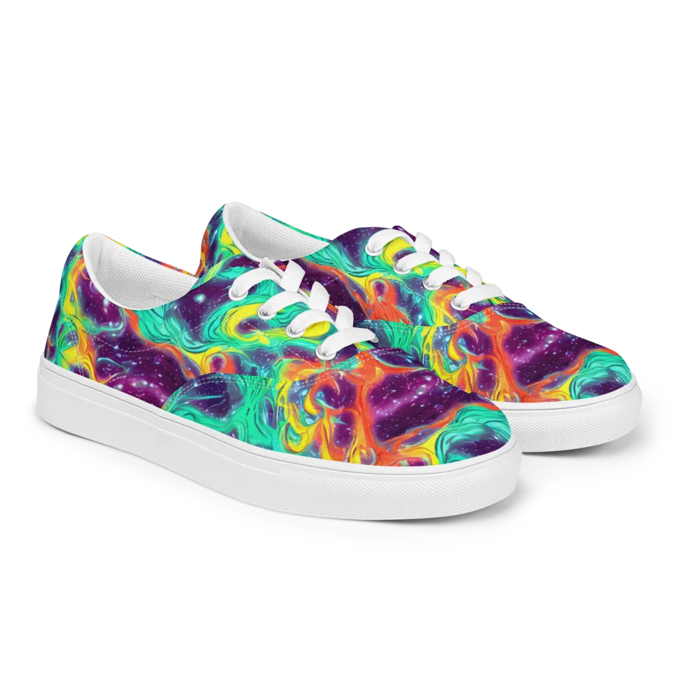 Astral Afterglow on Men's Lace-Up Canvas Shoes — Right Front
