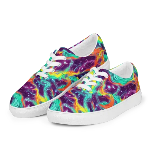 Astral Afterglow on a Men's Lace-Up Canvas Shoes