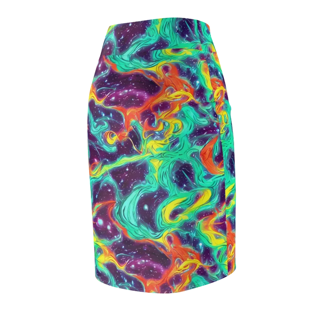 Astral Afterglow on Pencil Skirt — Back Side