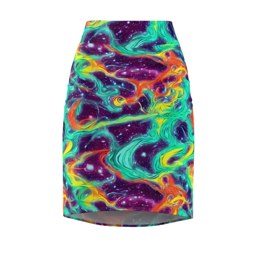 Astral Afterglow on a Pencil Skirt