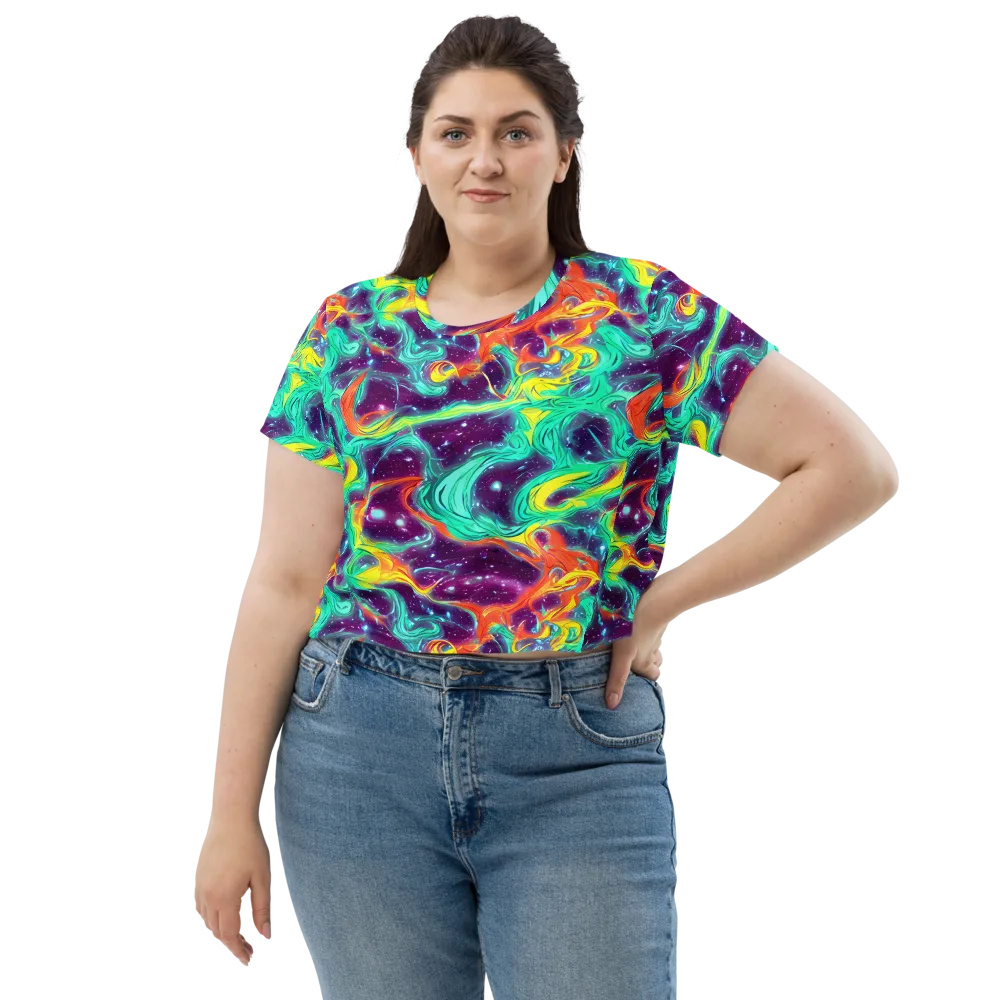 Astral Afterglow on Crop Tee — Front