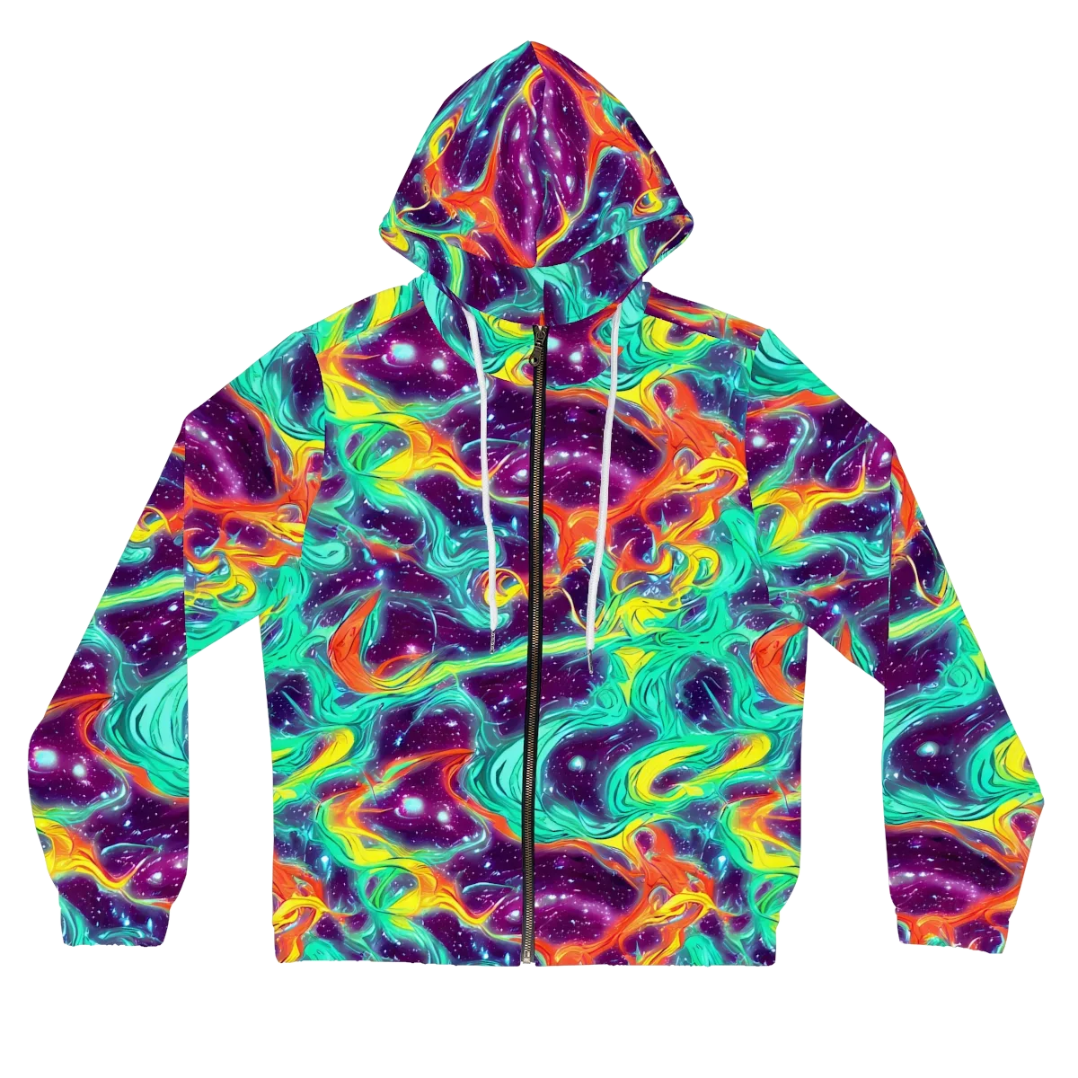 Astral Afterglow on Women's Full-Zip Hoodie — Front
