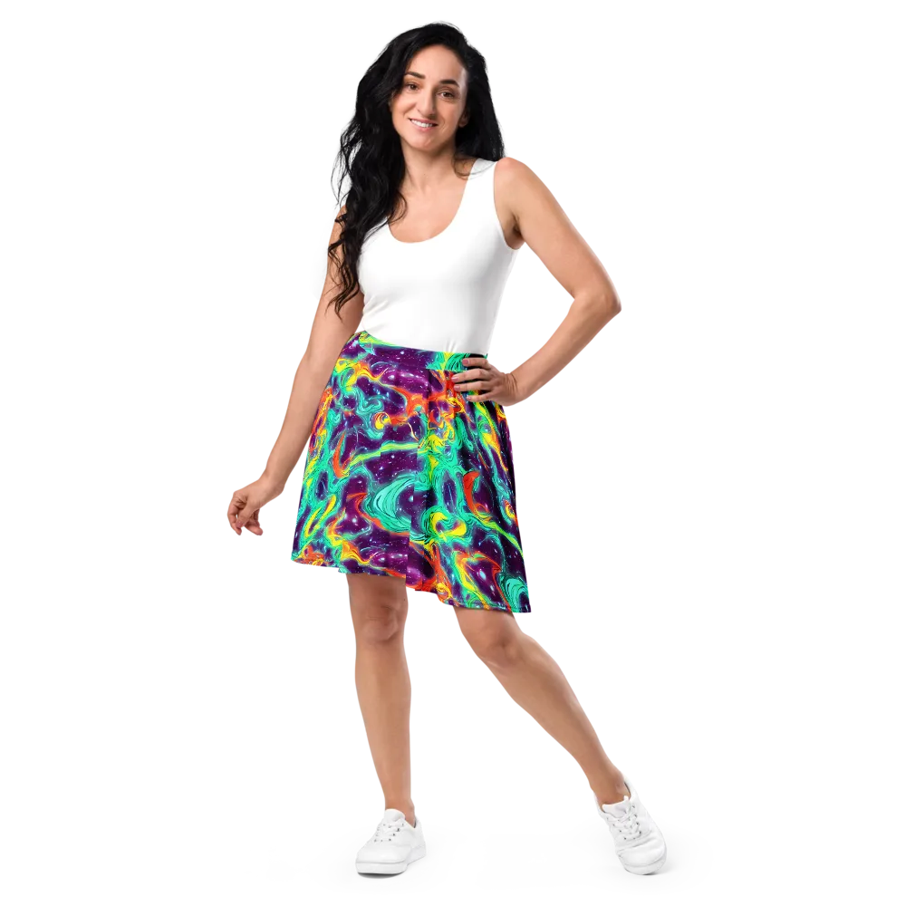Astral Afterglow on Skater Skirt — Front