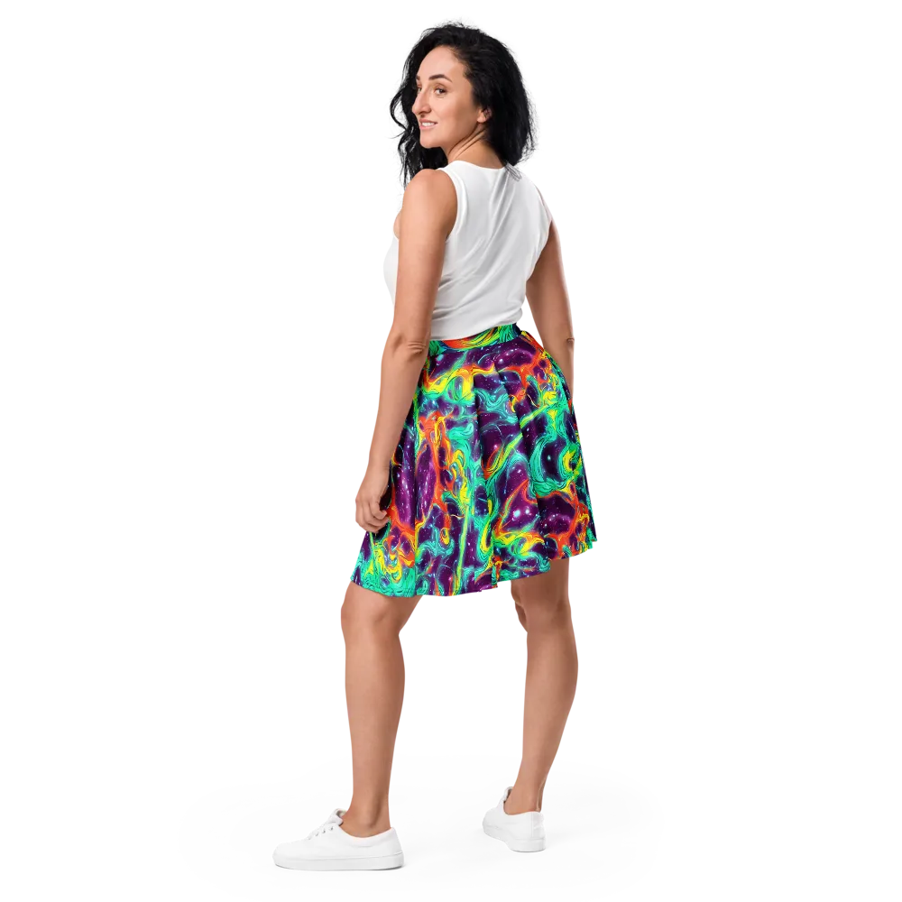 Astral Afterglow on Skater Skirt — Back