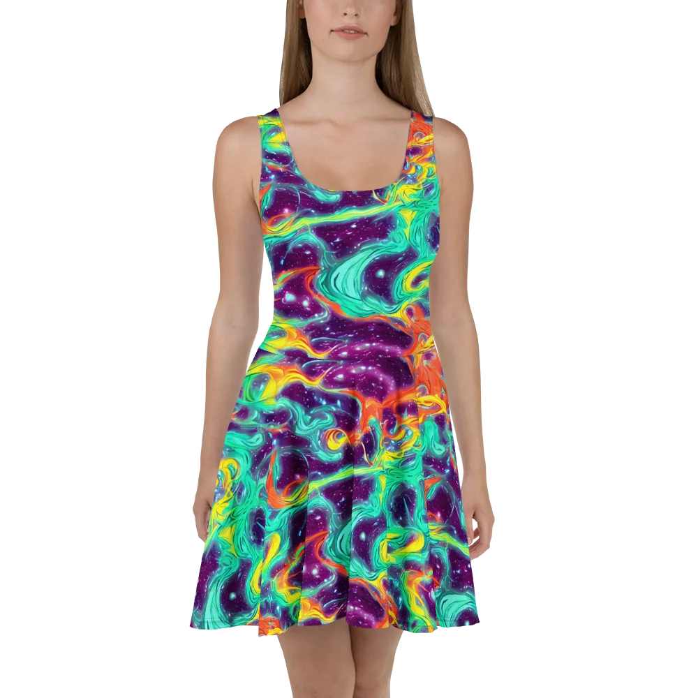 Astral Afterglow on Skater Dress — Front