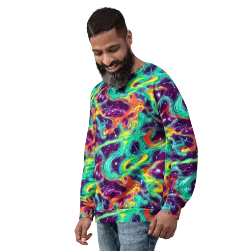 Astral Afterglow on a Sweatshirt