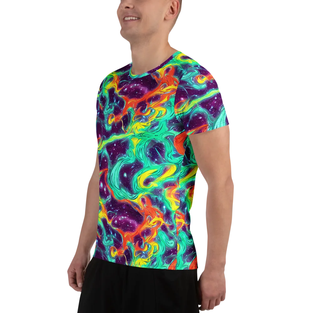 Astral Afterglow on Men's Athletic T-Shirt — Left