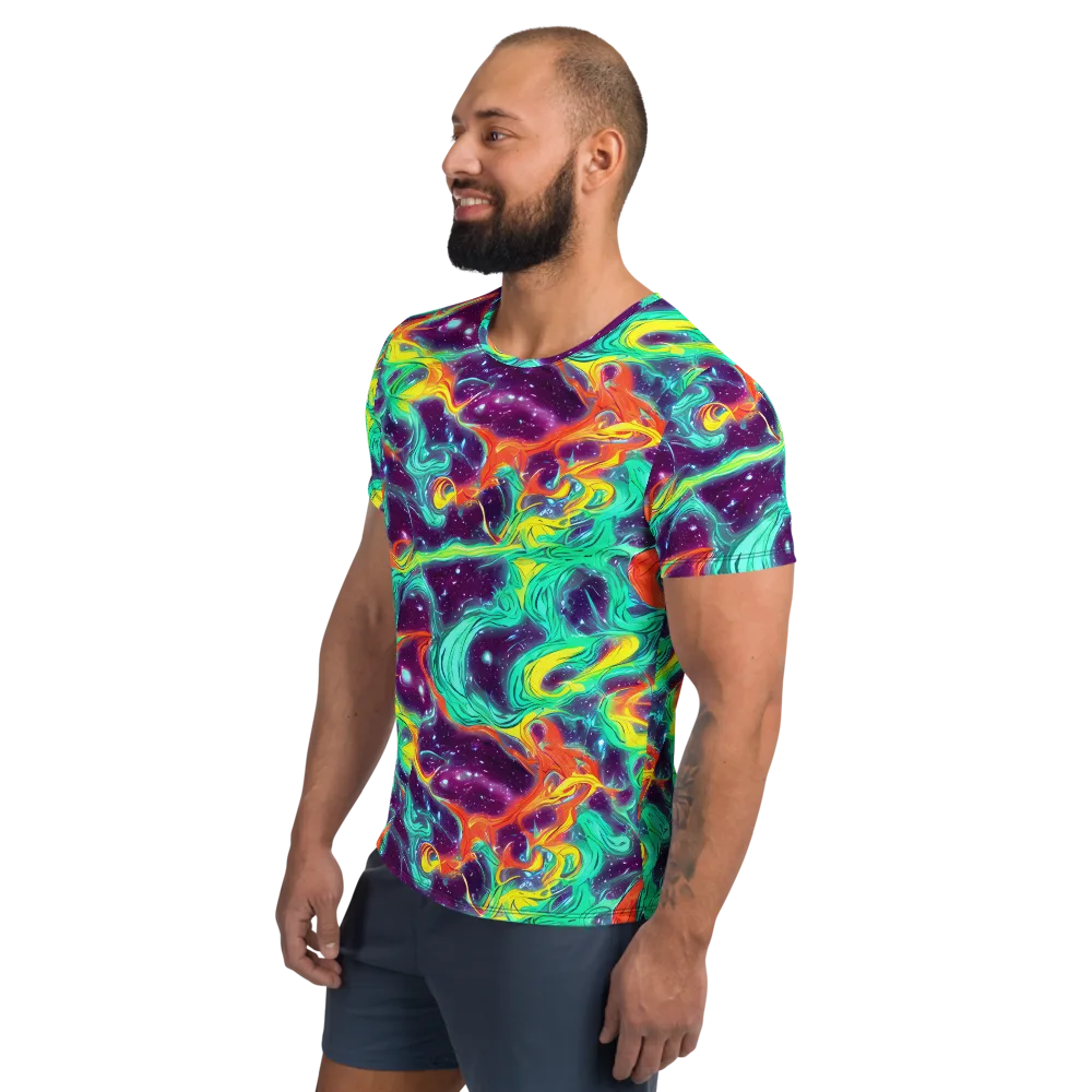 Astral Afterglow on Men's Athletic T-Shirt — Left